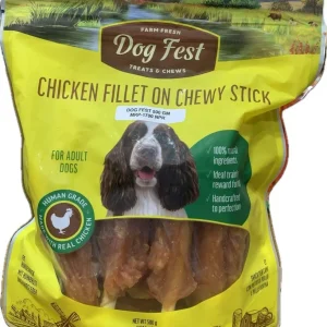 Dog Fest Chicken Fillet On Chewy Stick 500gm